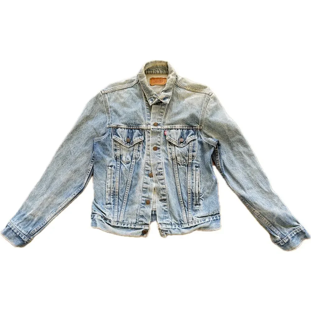 Vintage Levi's Jean Jacket 42L Blue Denim Trucker Button Up USA 90s 71506-0217
